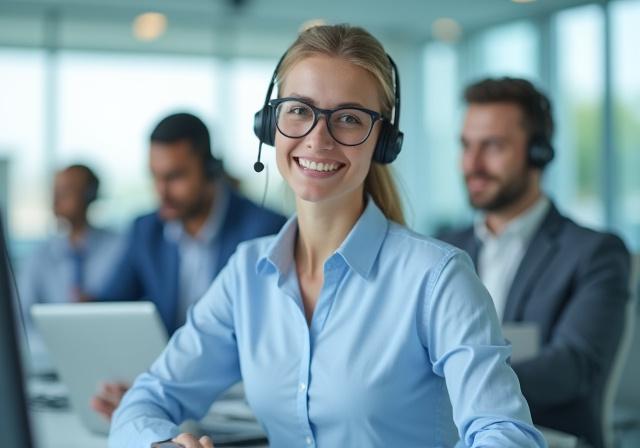 فريق دعم عملاء ZephyrConnect في البحرين يرتدون ملابس احترافية